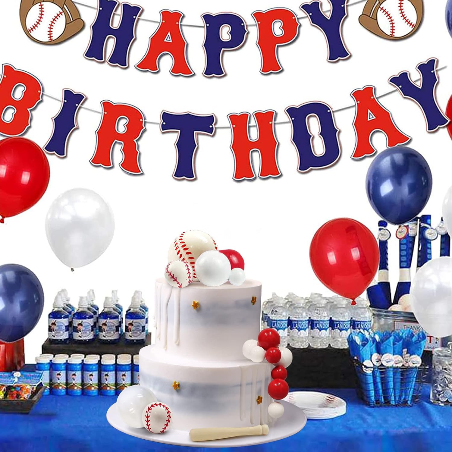 Baseball Cake Topper Ball Player Cake Decorations for Birthday Party Sport Party Supplies