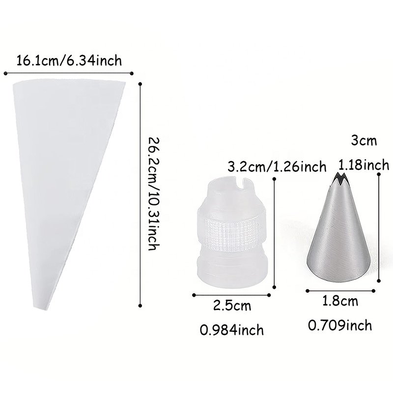 Wanlihao 26/50pcs Stainless Steel Cake Nozzle Set Icing Piping Nozzles Baking Cake Tools Kits