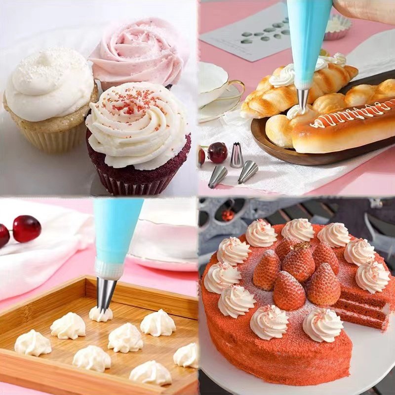 Wanlihao 26/50pcs Stainless Steel Cake Nozzle Set Icing Piping Nozzles Baking Cake Tools Kits