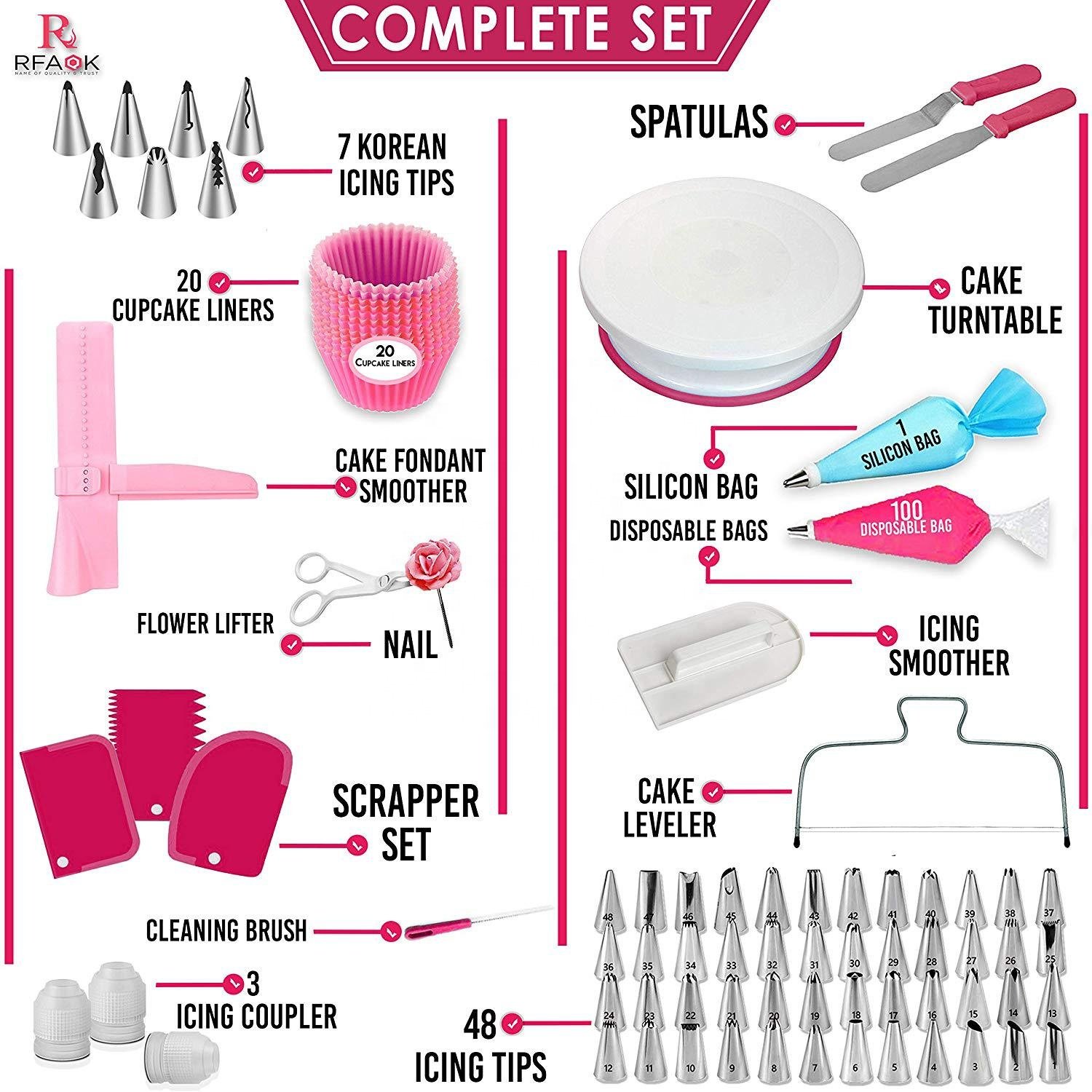 OEM 200pcs/set Cake Decorating Supplies Kits decorative cake stand molde pastel pastry silicon mold