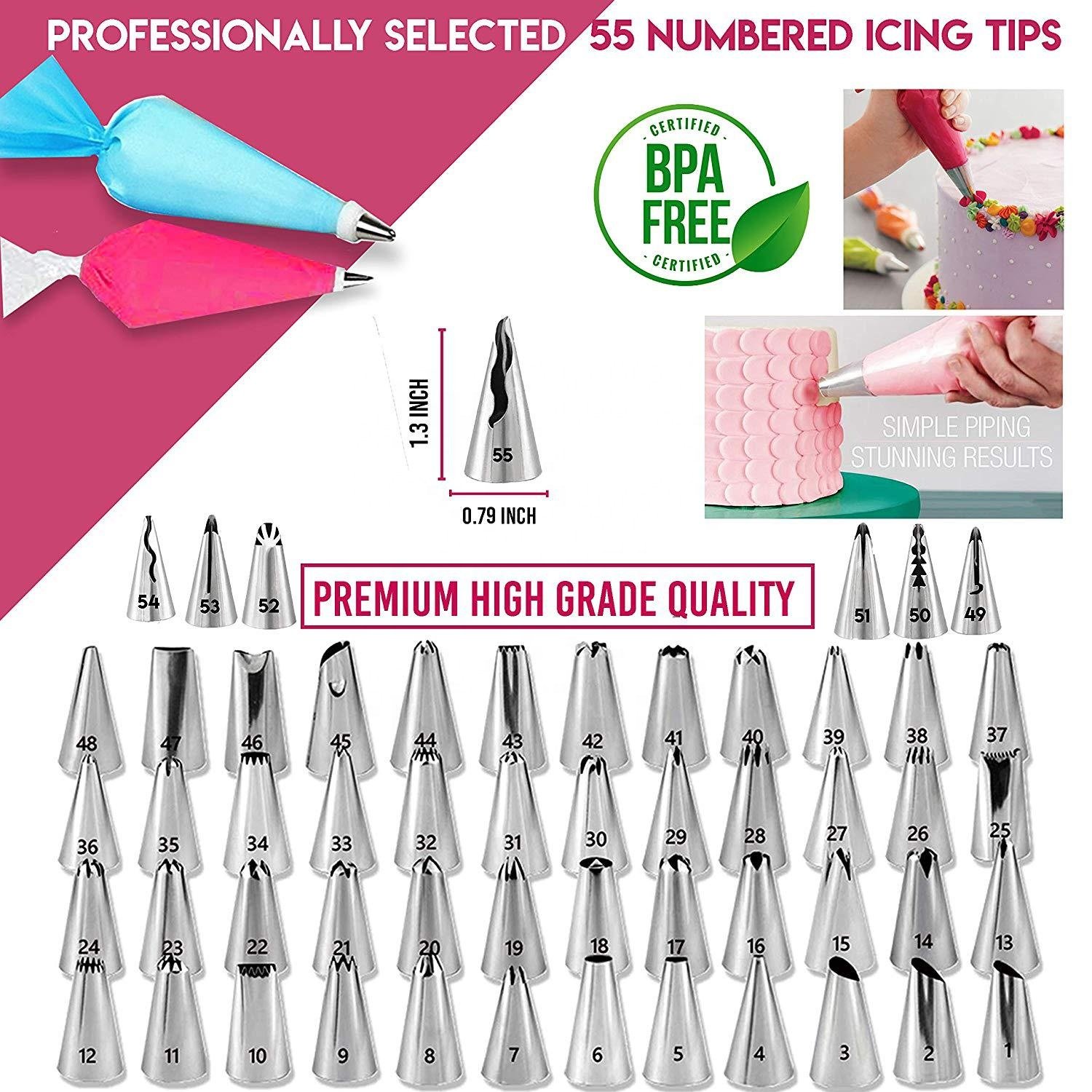 OEM 200pcs/set Cake Decorating Supplies Kits decorative cake stand molde pastel pastry silicon mold