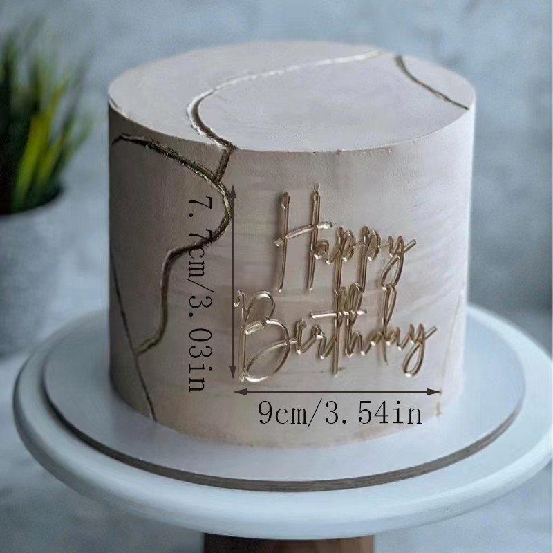 New arrival Happy Birthday Acrylic Cake Decoration Birthday Cake Side Acrylic Cake topper Supplies
