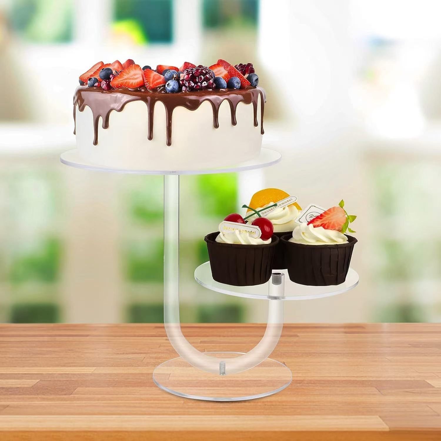 Small J Premium Acrylic Cupcake Tower Display Stand Cake Decorating Supplies Dessert Tree Tower for Birthday Party Cady Bar