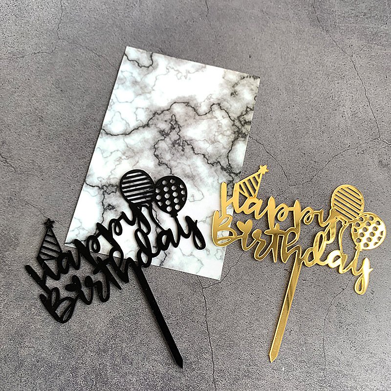 Hot Selling Happy Birthday Acrylic Cake Topper Premium Cake Decorating Supplies