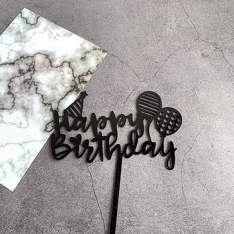 Hot Selling Happy Birthday Acrylic Cake Topper Premium Cake Decorating Supplies