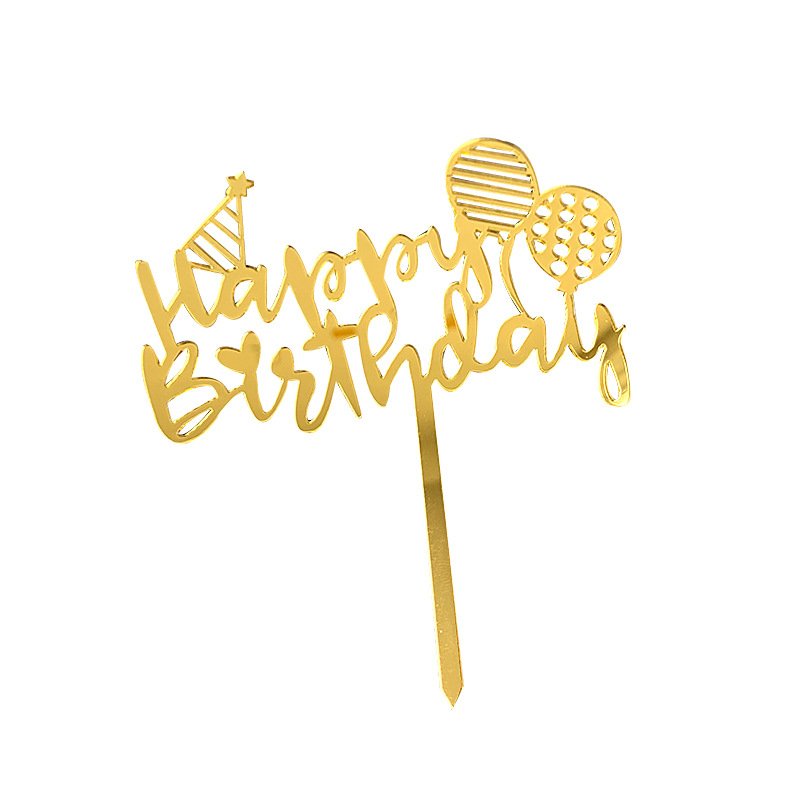 Hot Selling Happy Birthday Acrylic Cake Topper Premium Cake Decorating Supplies