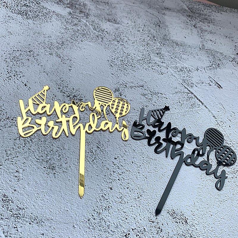 Hot Selling Happy Birthday Acrylic Cake Topper Premium Cake Decorating Supplies