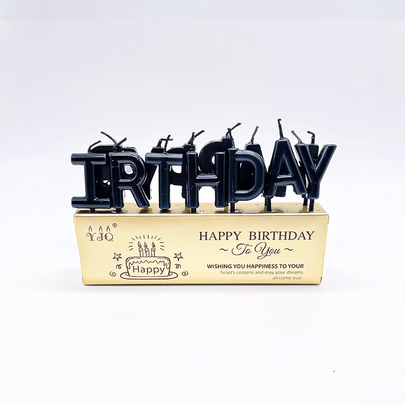 XIONGXI wholesale bulk metallic color personalized good quality happy birthday small candle letters for Birthday Cake Decoration