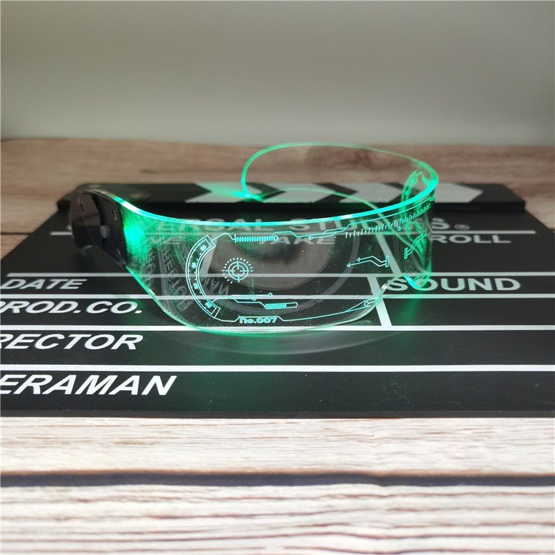 Led Colorful Luminous Glasses Bar Concert Music Festival Ktv Performance Sci-fi Sunglasses Fashion