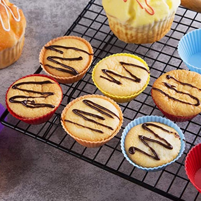 Reusable Muffin Baking Cups Heat Resistant Food Grade Approved Silicone Cupcake Liners
