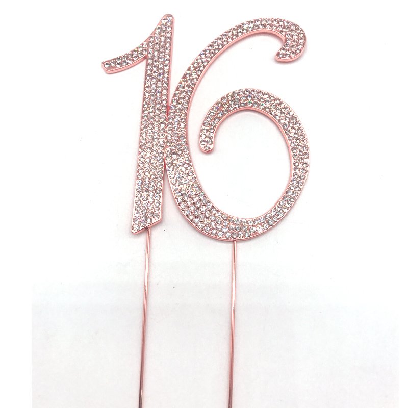 New arrivals number 12cm crystal stone number cake topper for birthday cake topper or anniversary party(15.16.18.21.30.40.50.60)
