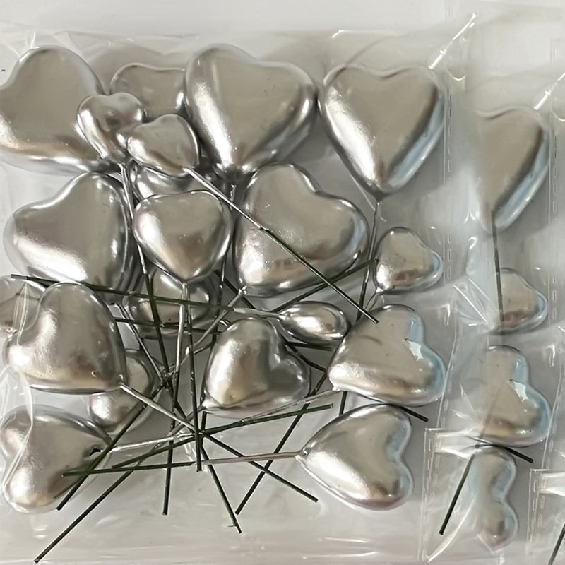 Cake Decorating 20pcs/bag Mixed Size 2 2.5 3 4cm Heart Faux Balls Happy Birthday Cake Topper cake decorating supplies