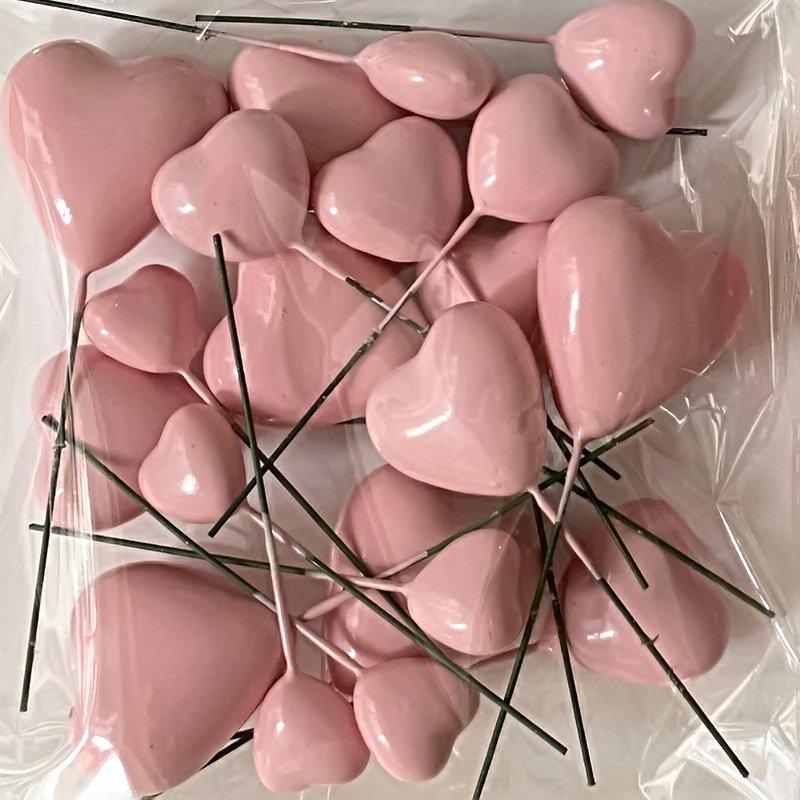 Cake Decorating 20pcs/bag Mixed Size 2 2.5 3 4cm Heart Faux Balls Happy Birthday Cake Topper cake decorating supplies