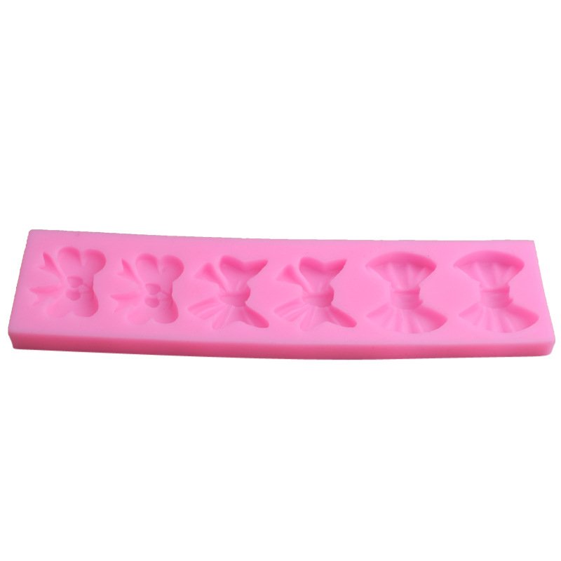 Hot Party DIY Baking Supplies 3 Pack Cute Bow Shaped Silicone Cake Mold for Birthday or Wedding Cake Decorating