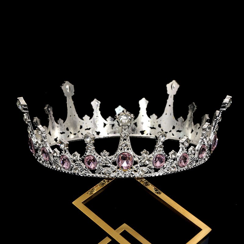 New Tiara Bridal Gold Alloy Crown Elegant Princess Wedding Crystal Party Supplies Cake Accessories Bouquets Birthday Cake Topper