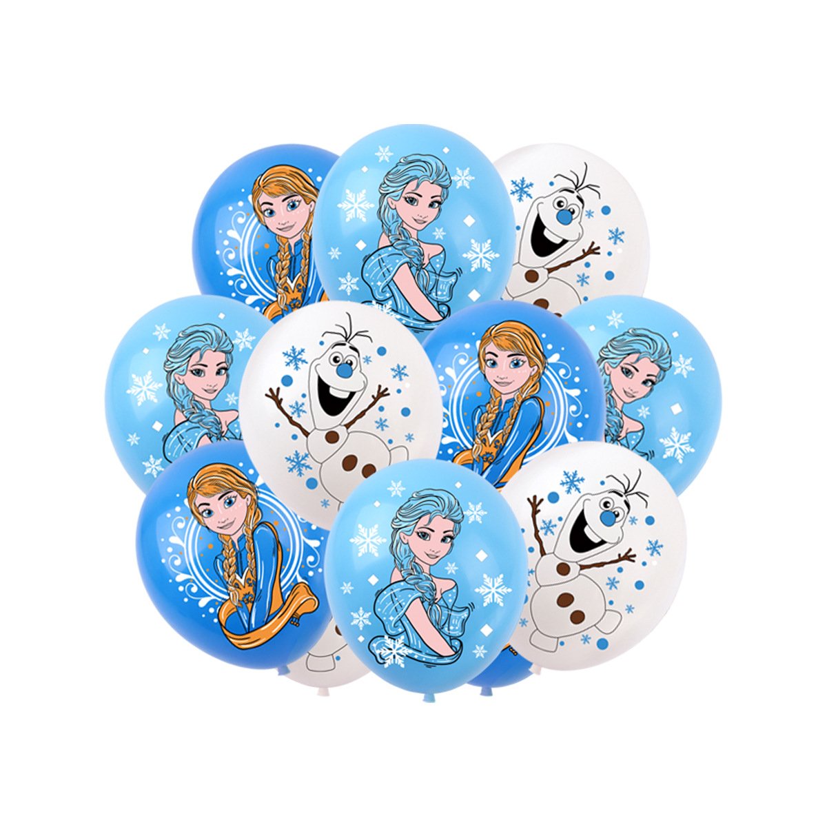 Princess Party Decoration Kit-Anna Elsa Happy Birthday Banner Flag Bunting 12 Inch Latex Balloon Kid's Party Cartoon Frozen