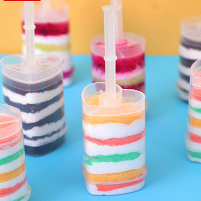 Wholesale good quality Heart-shaped Push plastic pudding Color cake good material pushers