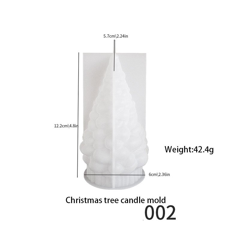 YS 3D Christmas Tree Resin Silicone Candle Mold Soap Aromatherapy Handmade Gift Making Christmas Atmosphere Home Decorations