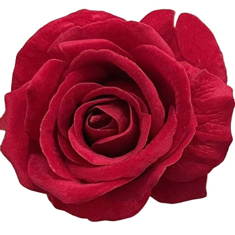 China factory wholesale supply multi-color high quality bulk silk cake rose flower head for artificial rose bear gift
