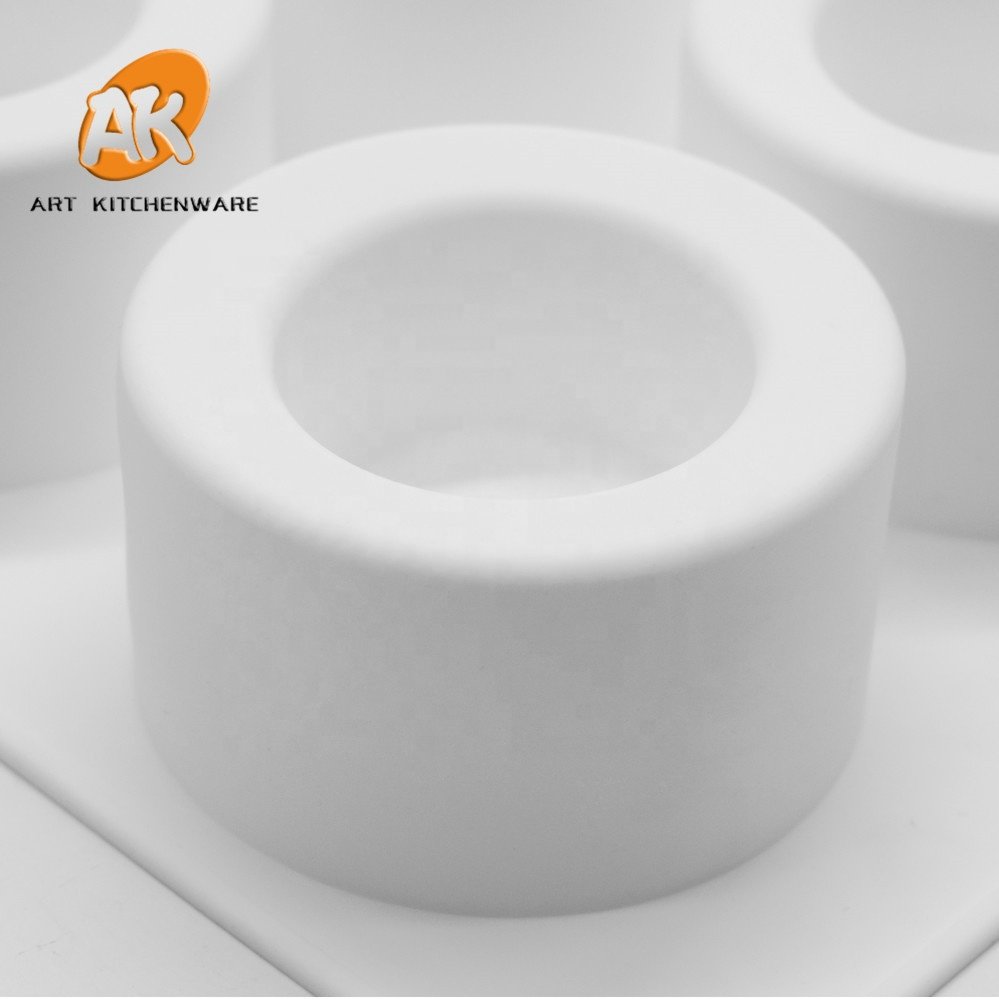 AK Mousse Cake Moulds for Bakery Hollow Cylinder 3D Silicone Chocolate Molds Dessert Tools Kitchenware Cake Decorations MC-78