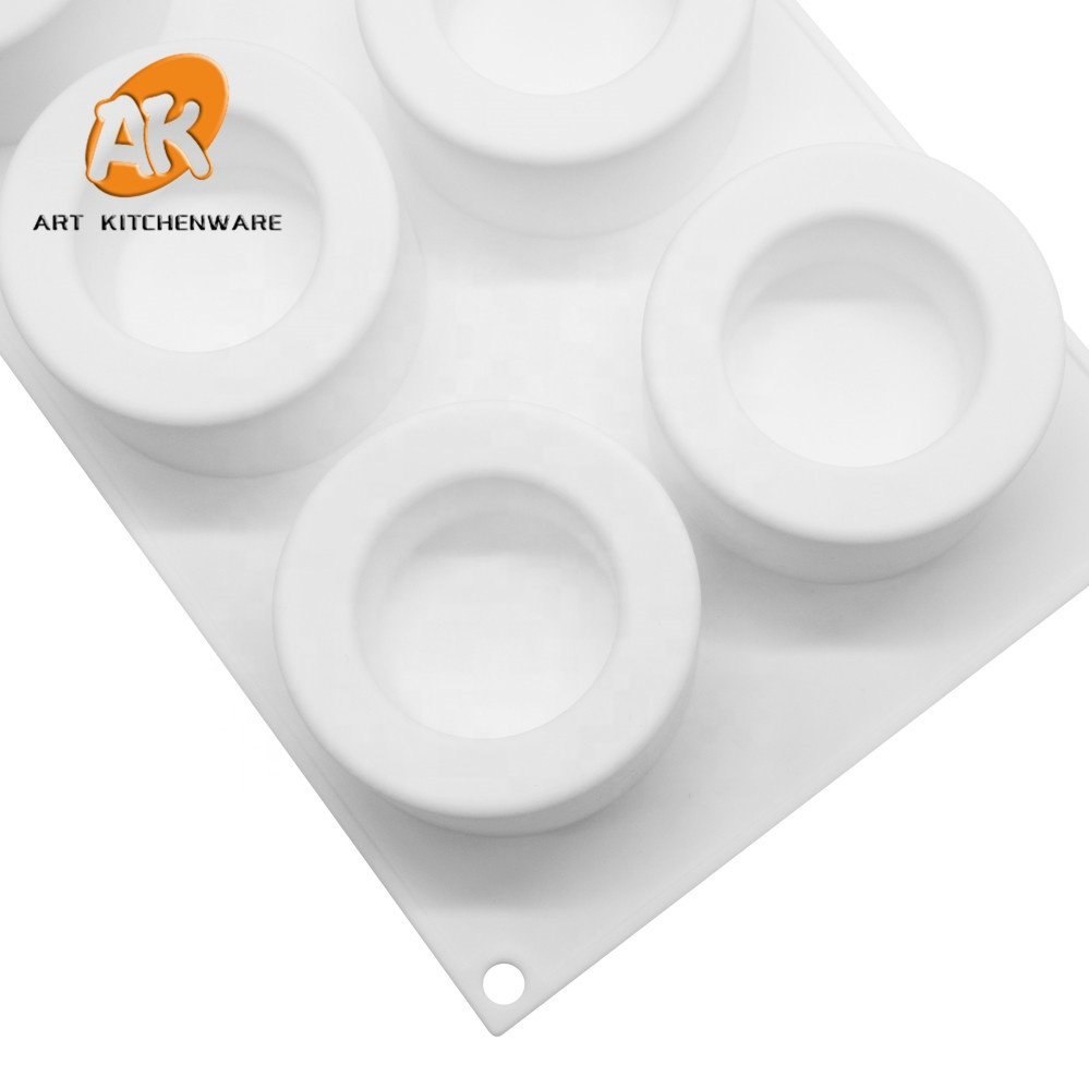 AK Mousse Cake Moulds for Bakery Hollow Cylinder 3D Silicone Chocolate Molds Dessert Tools Kitchenware Cake Decorations MC-78