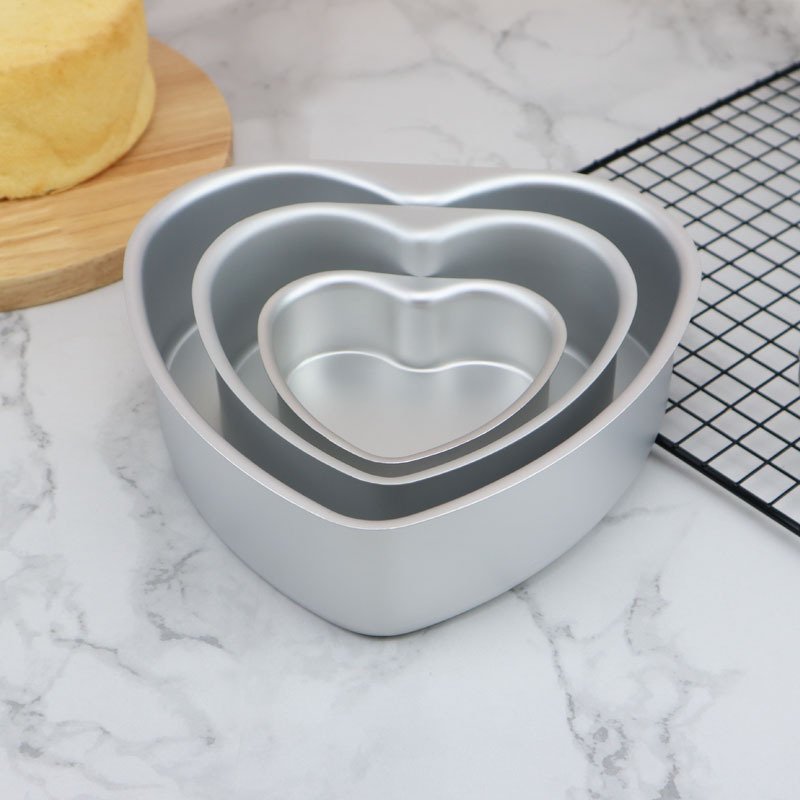 6 8 Inch Aluminum Cake Heart Mold DIY Bakeware Mold Cake Pans for Kitchen Birthday Valentine Day Wedding Supplies