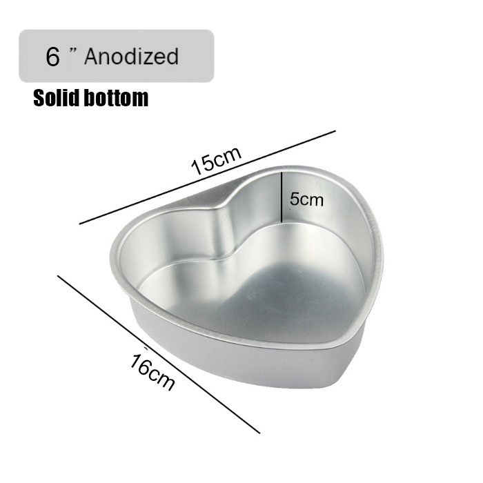 6 8 Inch Aluminum Cake Heart Mold DIY Bakeware Mold Cake Pans for Kitchen Birthday Valentine Day Wedding Supplies