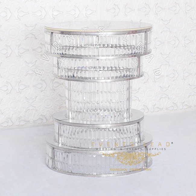 Cake Tables For Wedding Party New Item Silver Stainless Steel Crystal Wedding Cake Table For Events