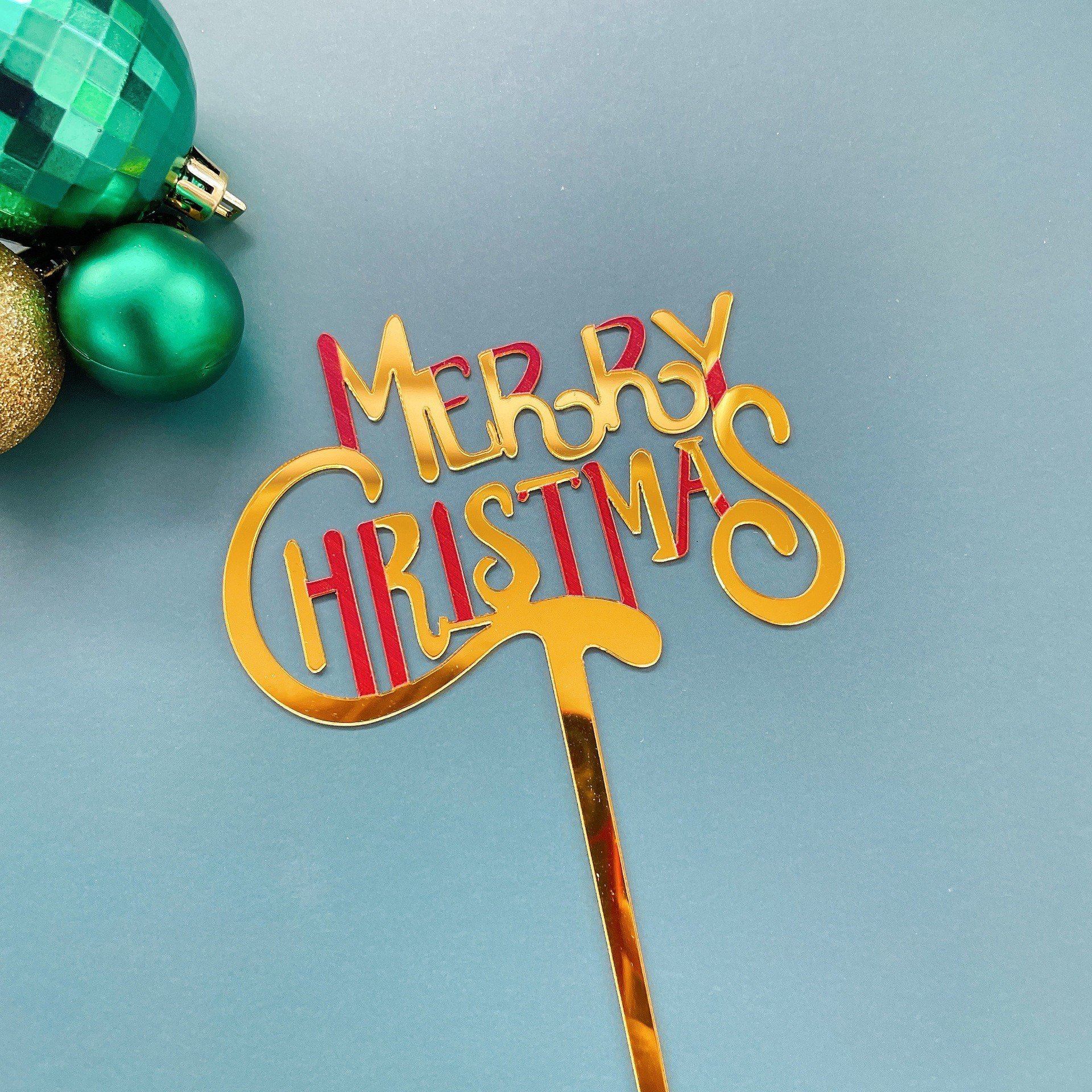 Christmas Cake Toppers Reindeer Christmas Tree Acrylic Cake Toppers for Christmas New Year Party Cupcake Decor Supplies XQA804