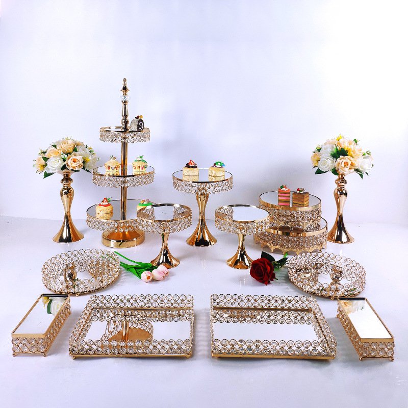 Party decorations Western wedding dessert table buffet cake dessert rack display rack cake rack centerpiece cake stand set