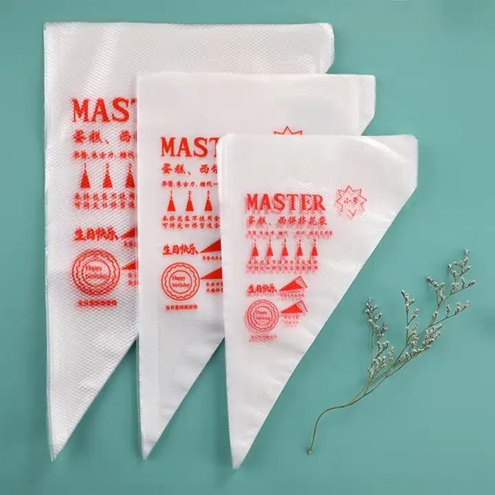 Customized Thickening Baking Tools Pack Disposable Cake Pastry Icing Bag Transparent Pastry Bag Piping Bag