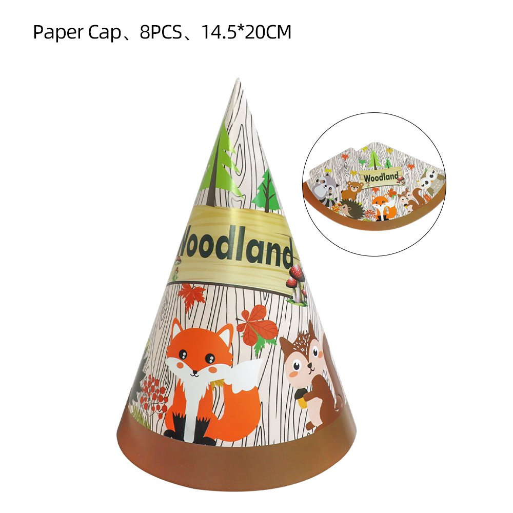 Brown Woodland Jungle Forest Animal Children Birthday Party Decorations Cutlery Paper Plate Napkin Set Party & Holiday Supplies