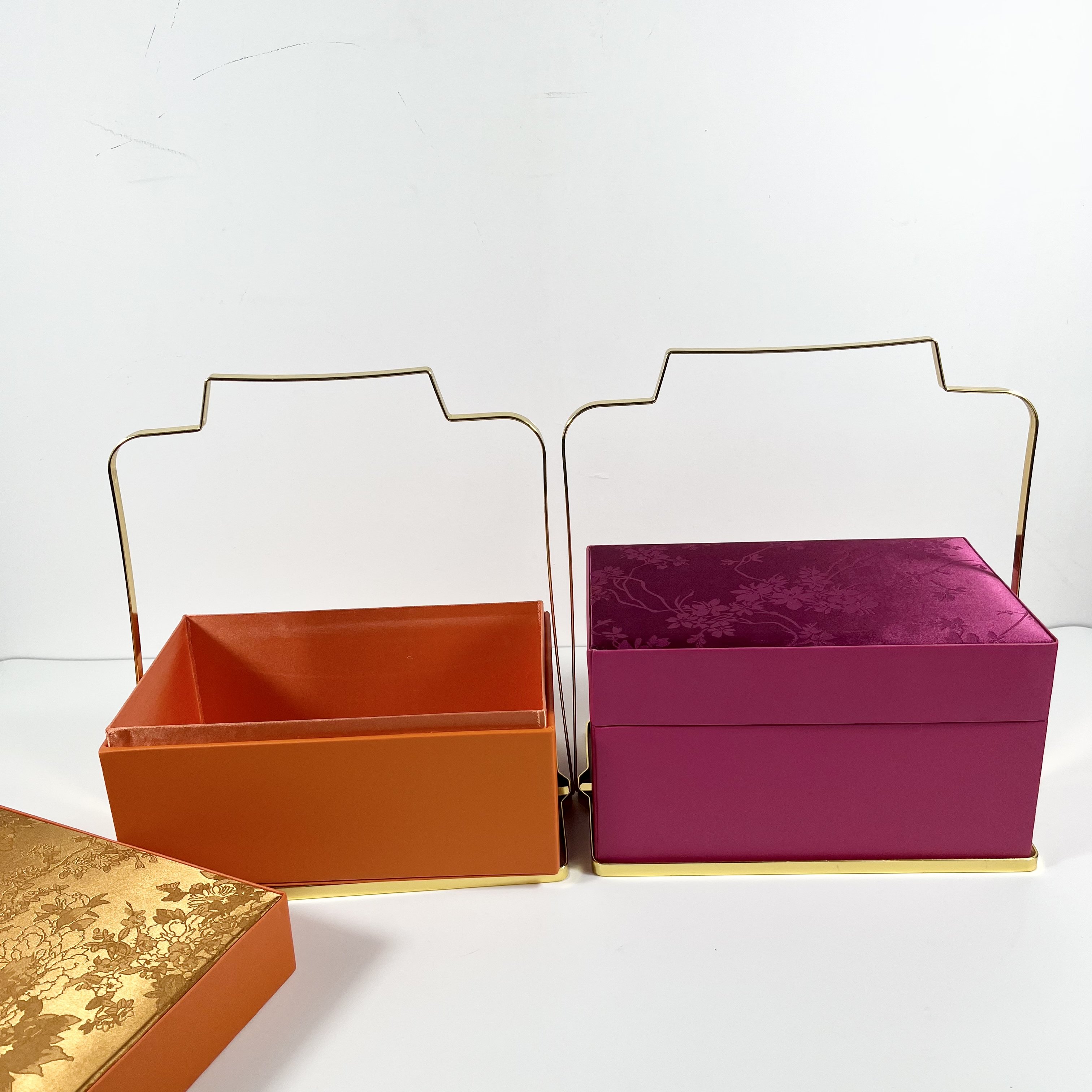 Factory Direct Supply Leather gift tray gift boxes for presentChocolate and Flower Tray With Handle