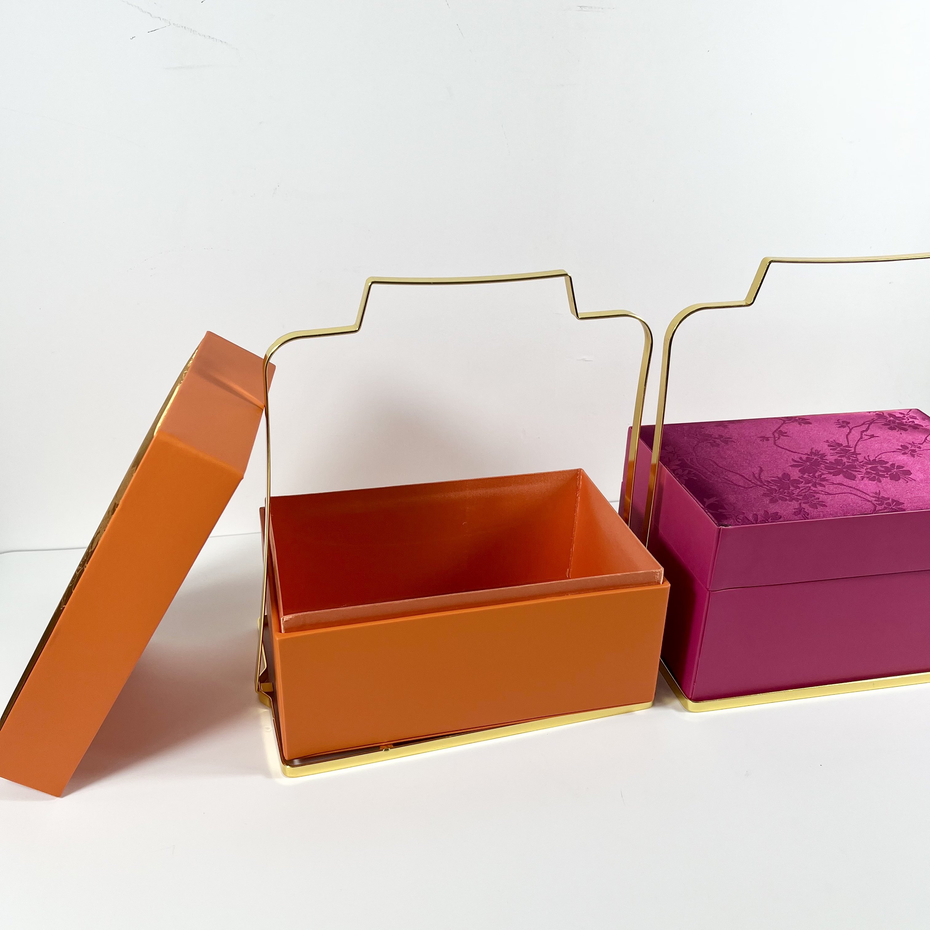 Factory Direct Supply Leather gift tray gift boxes for presentChocolate and Flower Tray With Handle