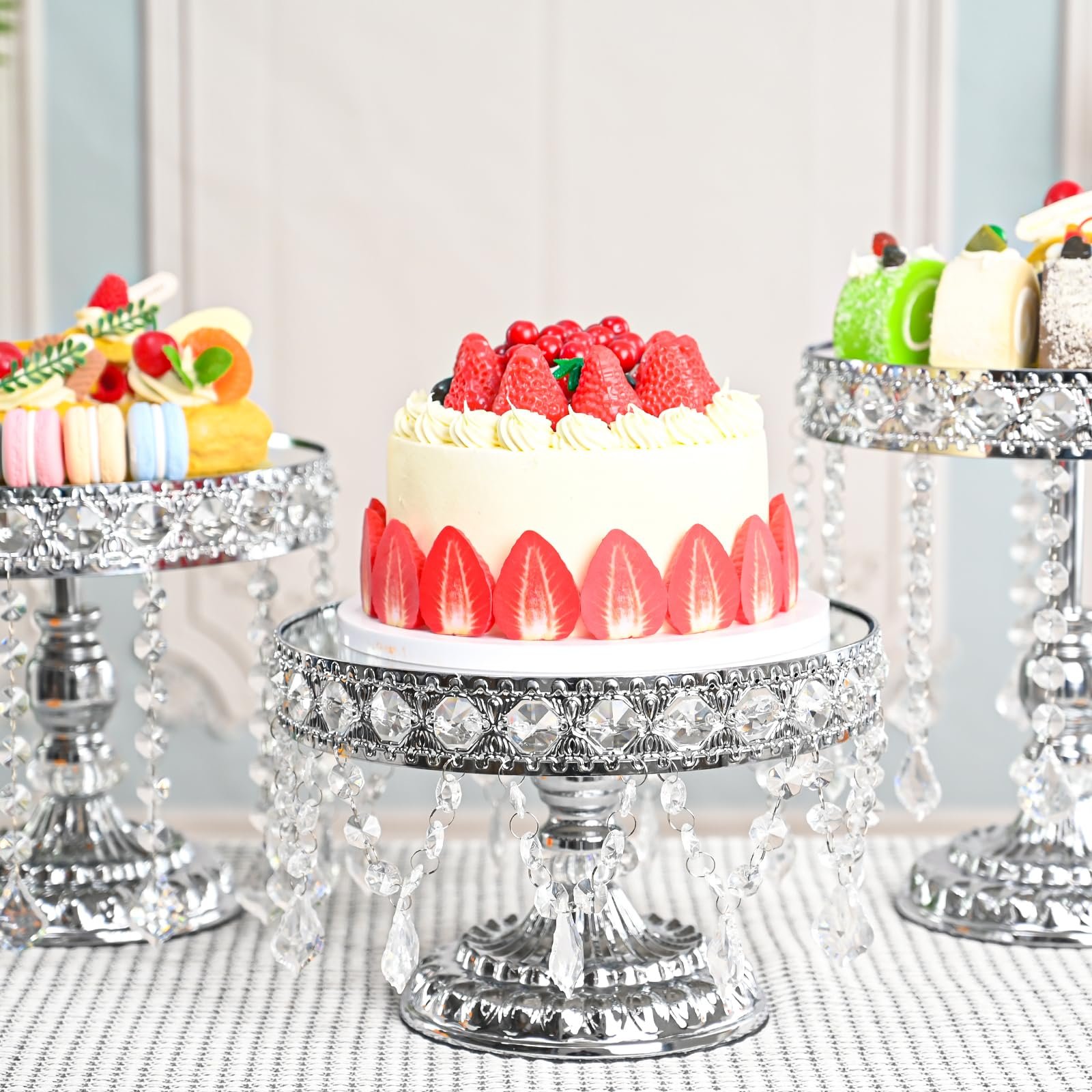 Acrylic Cake Stand Cup Cake Display Shelf Crystal Wedding Table Centerpiece For Event Party Decoration