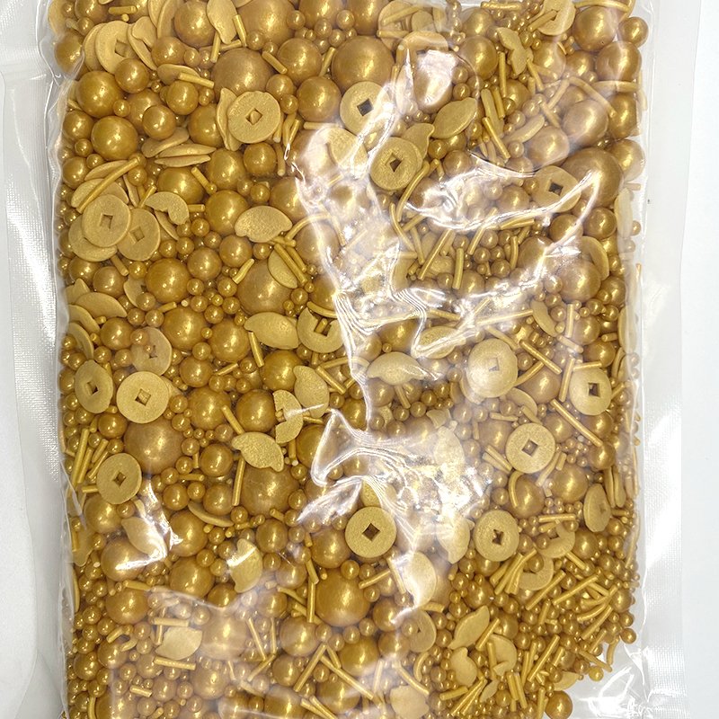 Wholesale Custom Halloween Ice Cream Baking Cake Decorating Supplies Edible Round Candy Sugar Pearl Beads Sprinkles