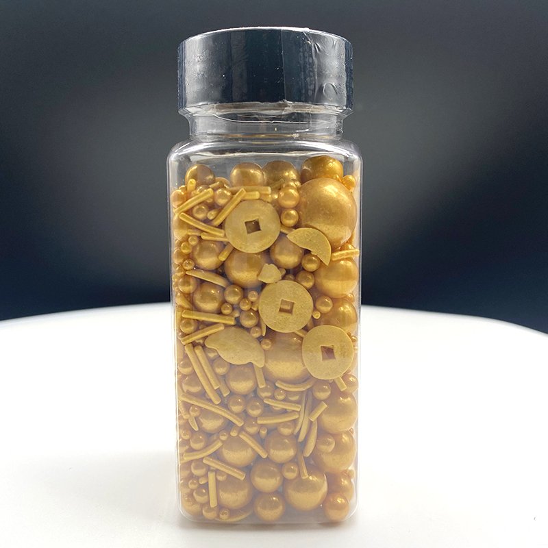 Wholesale Custom Halloween Ice Cream Baking Cake Decorating Supplies Edible Round Candy Sugar Pearl Beads Sprinkles