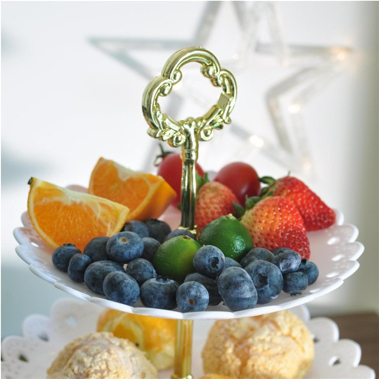 Round Table Decoration 3 Tier Cupcake Stand Plate Plastic Dessert Serving Trays Holder For Party Birthday Wedding