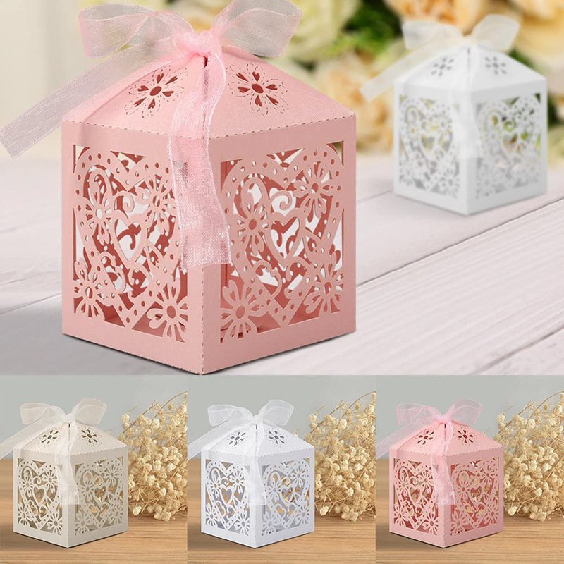 Love laser hollow candy box wedding heart-shaped chocolate candy box