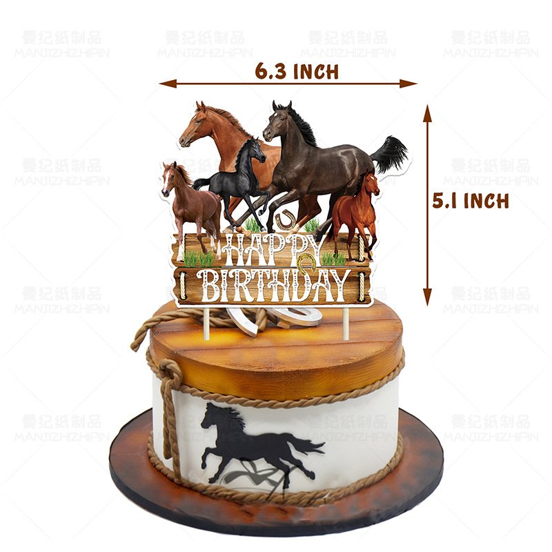 Birthday Party Decorations Kids Boys Racing Horse Birthday Party Supplies Happy Birthday Banner Cake Topper Balloons Globos