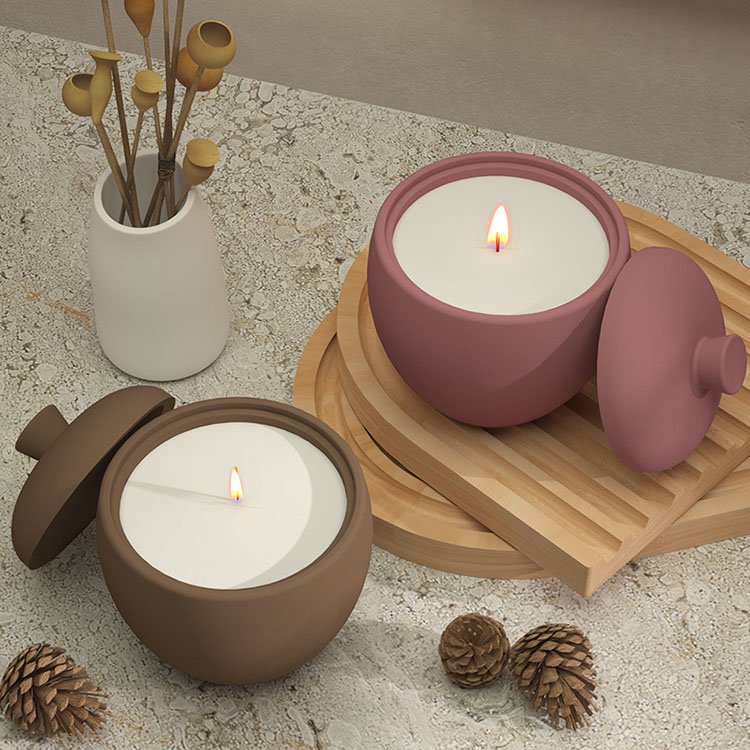 Pear Shaped Hazelnut Candle Cup Silicone Mold Jewelry Storage Box With Lid Candle Container Casting Mould DIY Gypsum Candle Cup