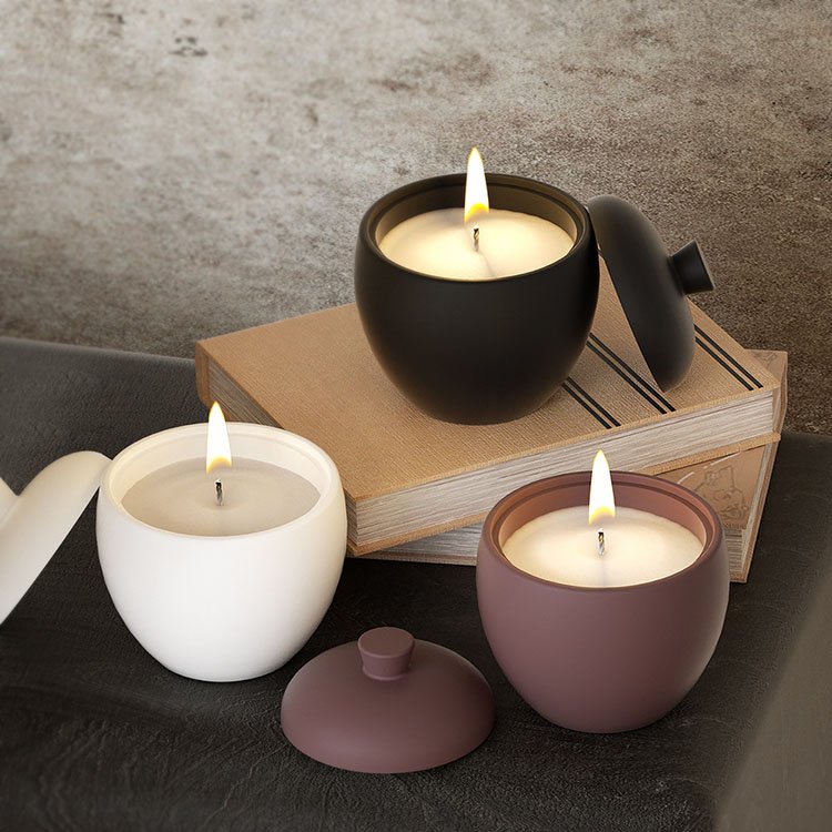 Pear Shaped Hazelnut Candle Cup Silicone Mold Jewelry Storage Box With Lid Candle Container Casting Mould DIY Gypsum Candle Cup