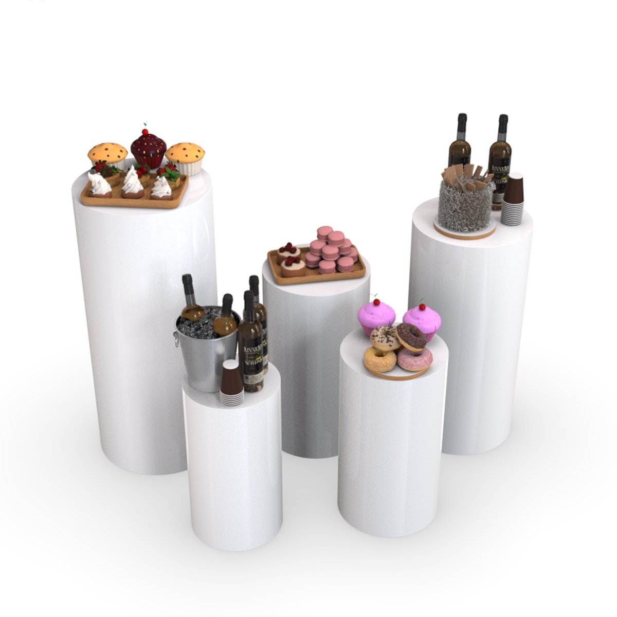 Fashion Pedestal Round Pillar Cylinder Party Supplies Wedding Decoration Display