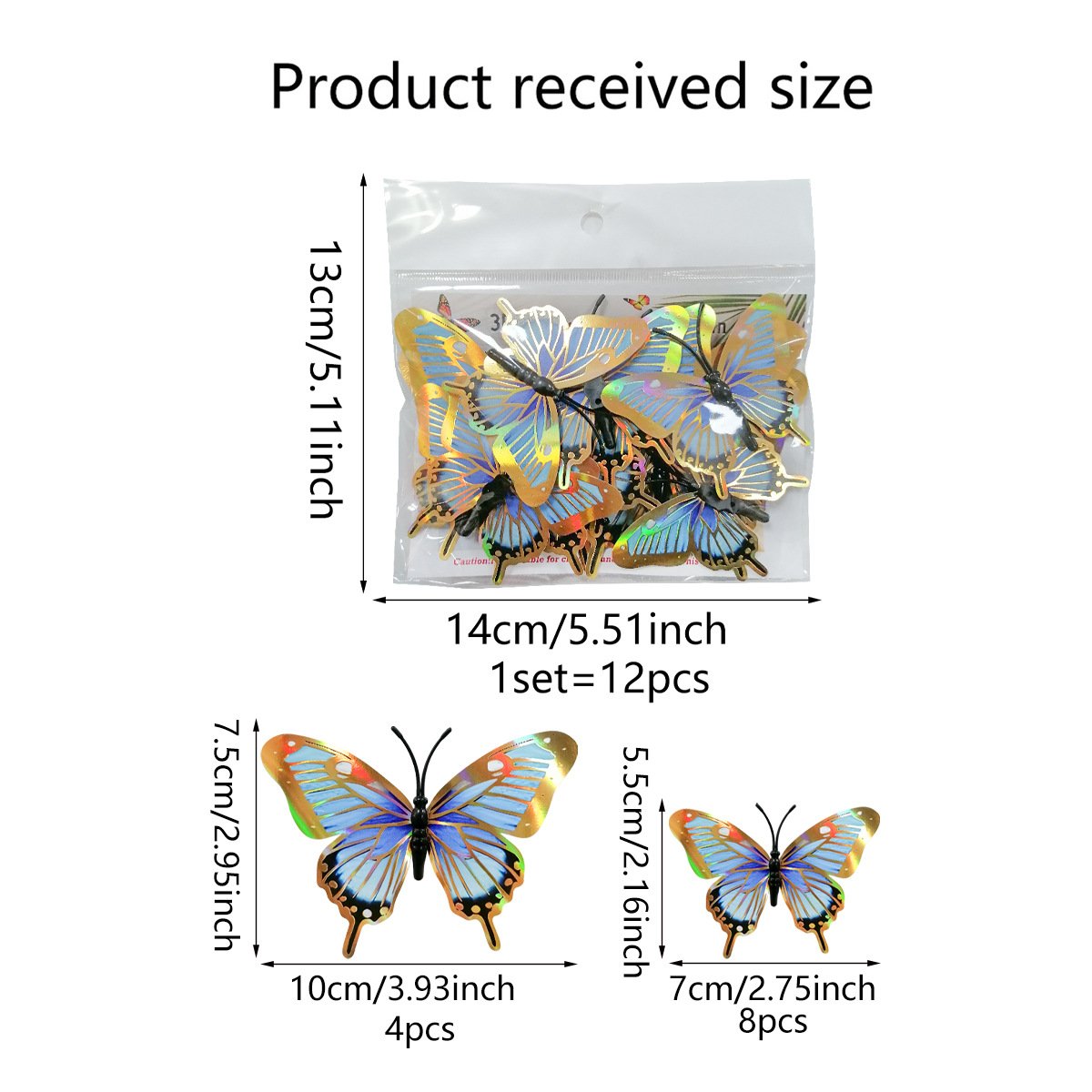 Home Backdrop Wall Decorating Butterfly Cake Toppers Birthday Cake Decorations Artificial butterflies