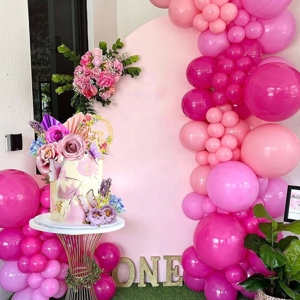 17 Pcs/Set Artificial Flower Fan Butterfly Cake Topper Decoration Set for Happy Birthday Party Cakes Decor