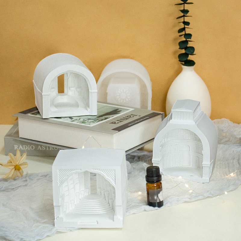 Roman Arched Gate Candle Mold DIY Palace Moldes De Silicona Para Velas Chocolate Candle Mould Northern Europe Build Candle Molds