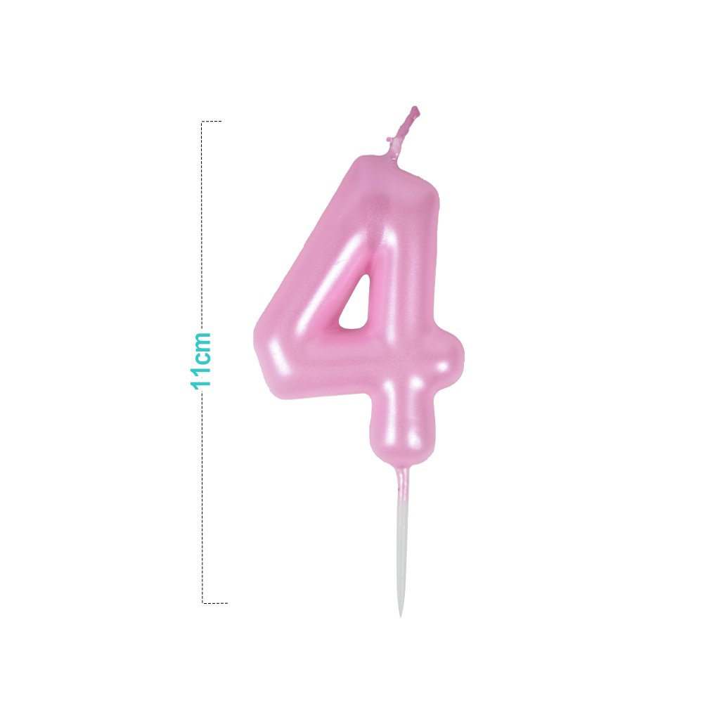 Wholesale Pink Happy Creative Birthday Number Candle Cake Decoration Supplies Wedding Party Paraffin Wax Lucky Birthday Candles
