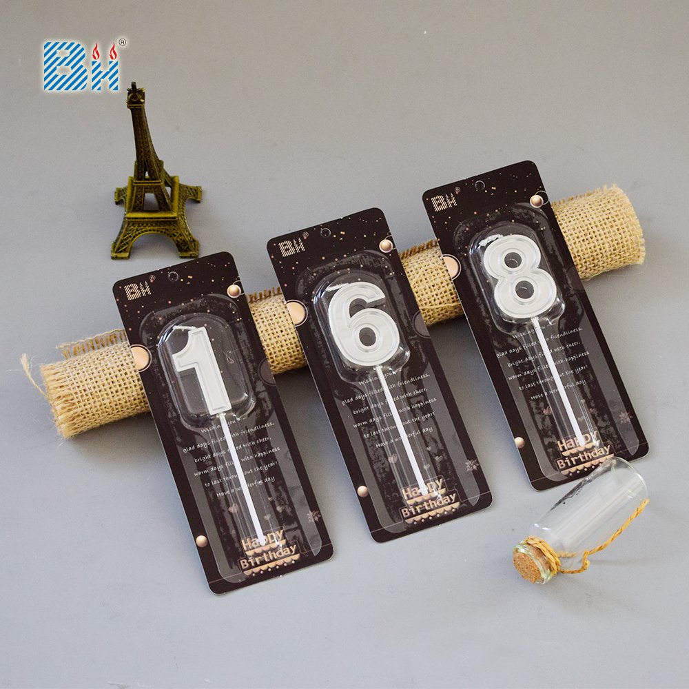 Wholesale Number Candles 0-9 Wax Cake Candle for Party Decoration Supplies Gift Set