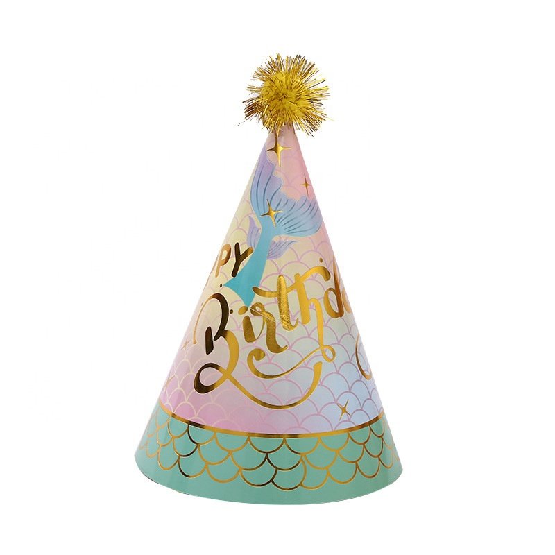 Adult Children's Party Hats Baby's first Birthday Party Birthday Hat Hairball Party supplies happy birthday decoration 2024