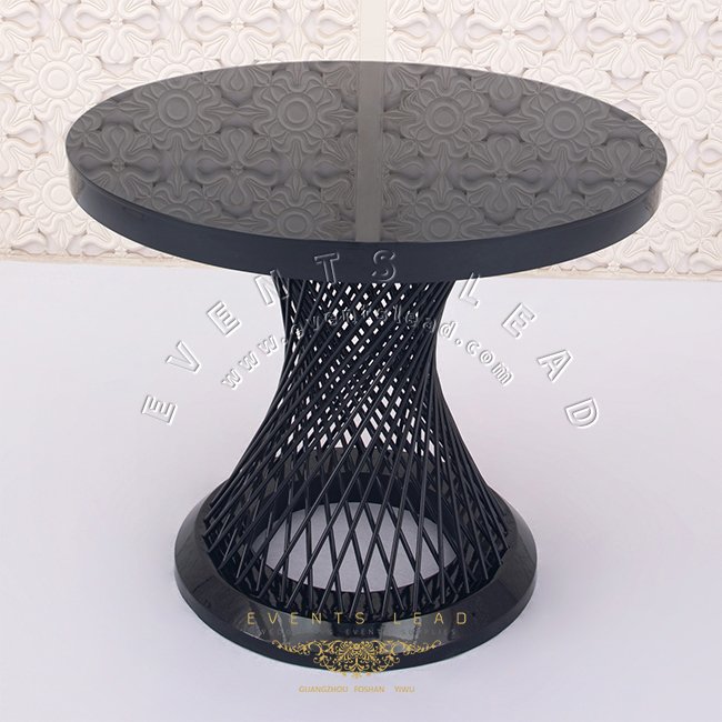 Fashion decorating party cake table for birthday black wedding table stand